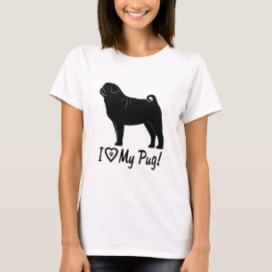 Camiseta Amo mi impresión de la pata del barro amasado en