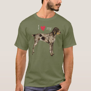 Camiseta Amo mi indicador Wirehaired alemán