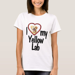 Camiseta Amo Mi Laboratorio Amarillo - Perro fotográfico co