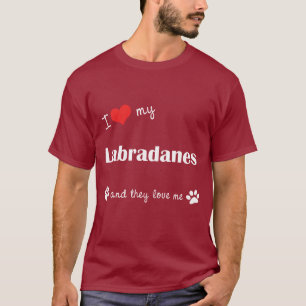 Camiseta Amo mi Labradanes (los perros múltiples)