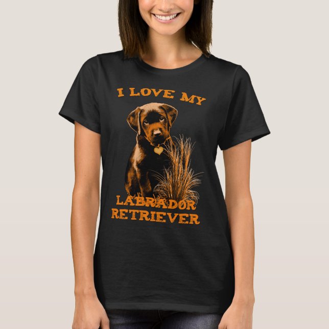 Camiseta Amo Mi Labrador Recuperador (Anverso)