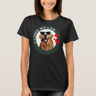 Camiseta Amo Mi Labrador Recuperador Verde Activo