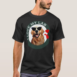 Camiseta Amo Mi Labrador Recuperador Verde Activo
