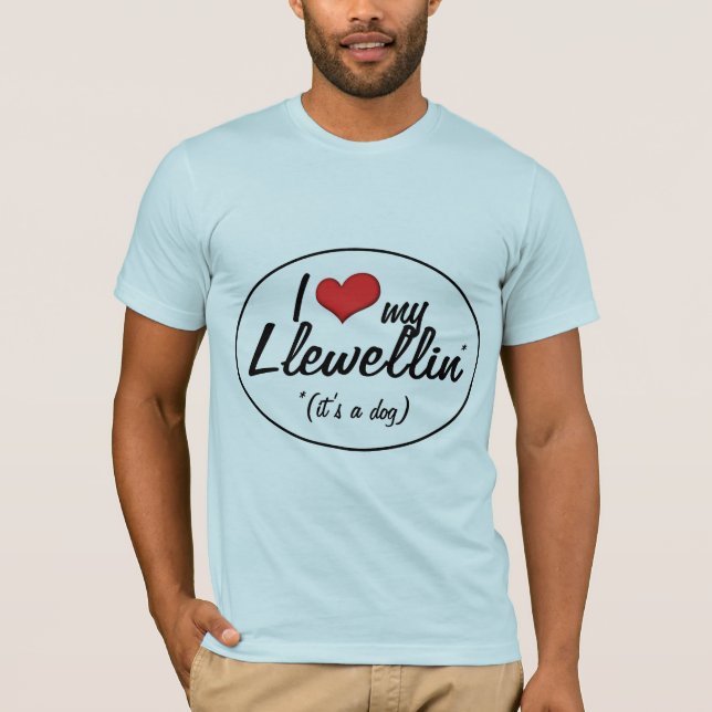Camiseta Amo mi Llewellin (es un perro) (Anverso)