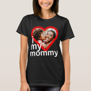 Camiseta Amo mi mamá Feliz Día de la Madre foto del corazón