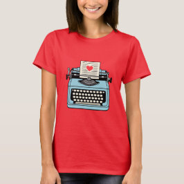 Camiseta Amo mi máquina de escribir