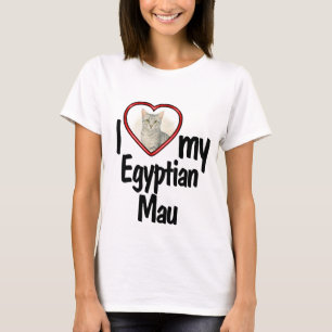 Camiseta Amo mi Mau egipcio - Foto de gato de corazón lindo