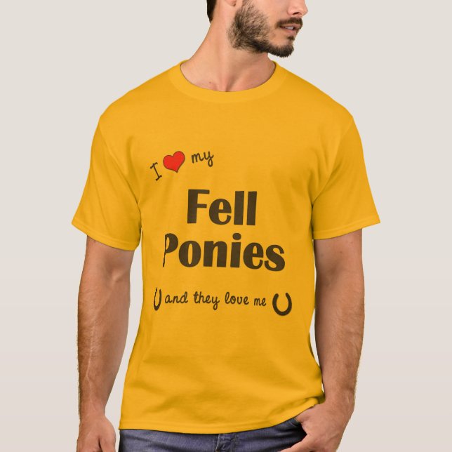 Camiseta Amo mi me caí los potros (los potros múltiples) (Anverso)