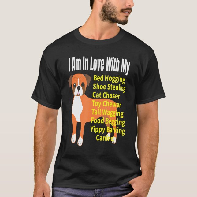 Camiseta Amo Mi Meme De Perro De Boxer (Anverso)