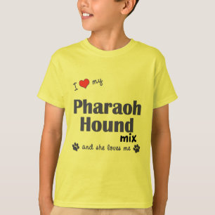 Camiseta Amo mi mezcla del perro del Pharaoh (el perro