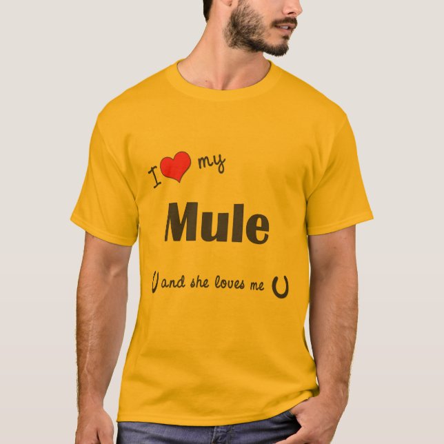 Camiseta Amo mi mula (la mula femenina) (Anverso)