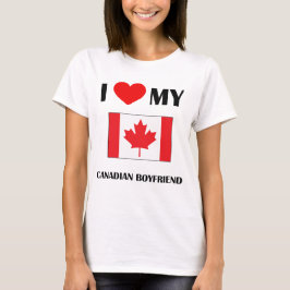 Camiseta Amo mi muñeca canadiense de las señoras del novio