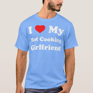 Camiseta Amo Mi Novia Cocinera Caliente Chef GF Funny Humo