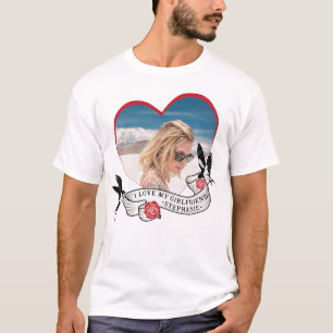 Camiseta Amo Mi Novia Esposa Tatuaje Gótico De Estilo Antig