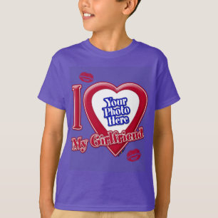 Camiseta Amo Mi Novia Foto De Red Heart Kiss Púrpura