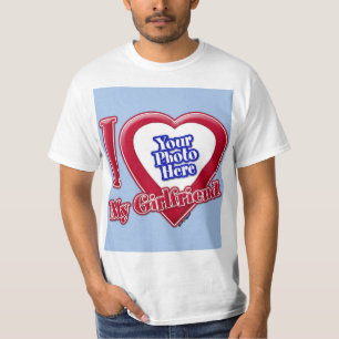 Camiseta Amo Mi Novia Foto Red Heart Baby Blue
