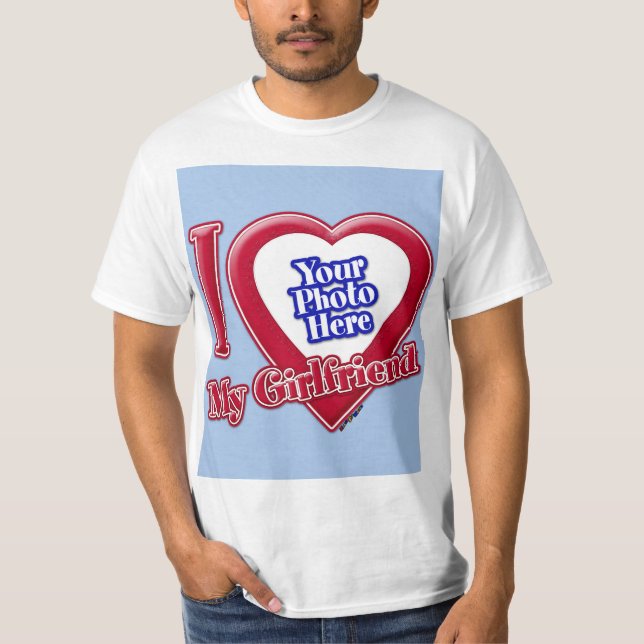 Camiseta Amo Mi Novia Foto Red Heart Baby Blue (Anverso)