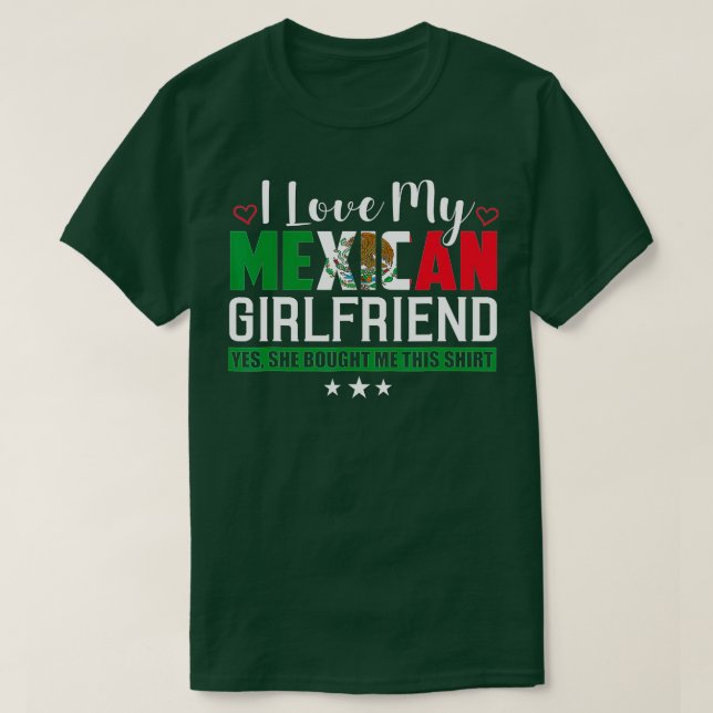 Camiseta Amo Mi Novia Mexicana Sarcástica México (Diseño del anverso)