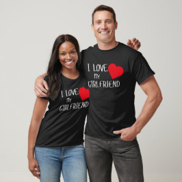 Camiseta Amo mi novia un regalo romántico por él
