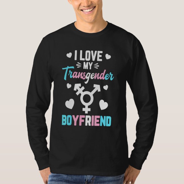 Camiseta Amo Mi Novio Transgénero Lgbt (Anverso)