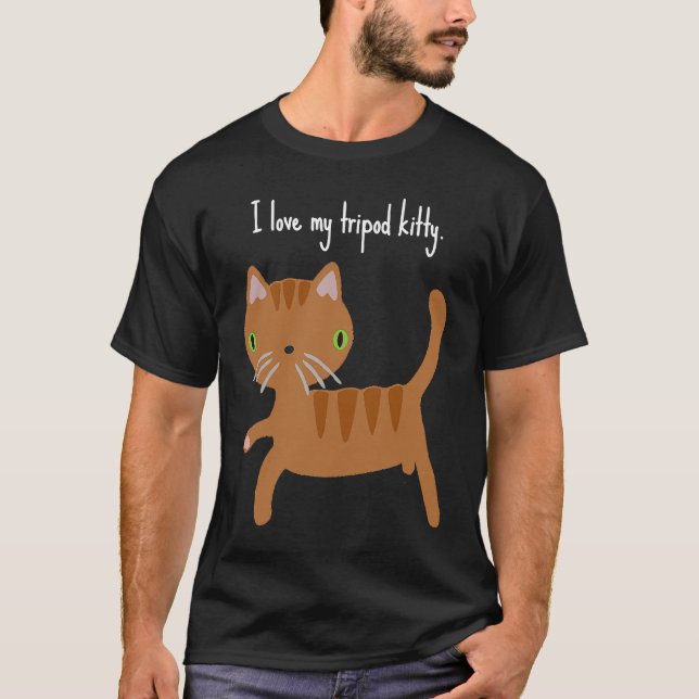 Camiseta Amo mi orgullo de gato de tres patas de Tripod Kit (Anverso)