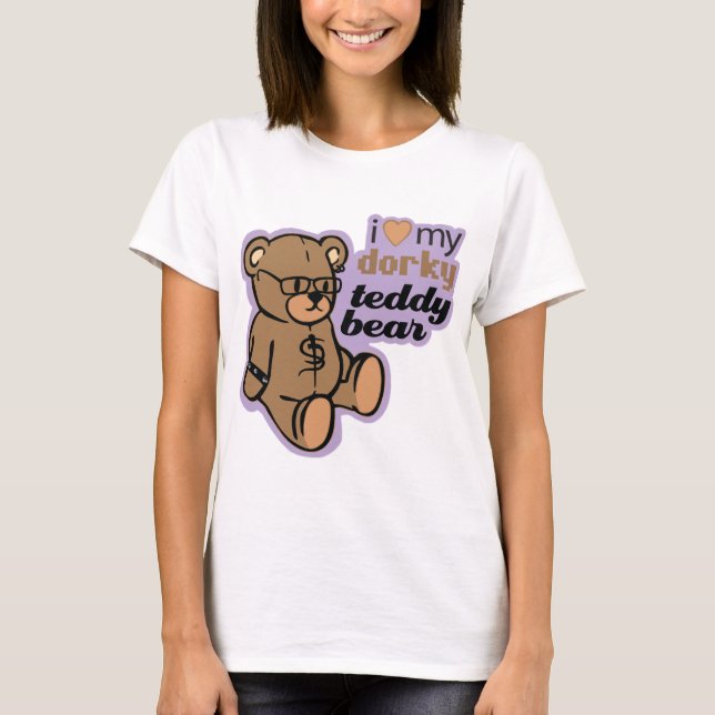 Camiseta amo mi oso de peluche dorky (Anverso)