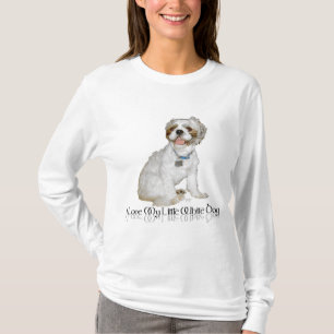 Camiseta Amo Mi Pequeño Perro Blanco - Shih Tzu