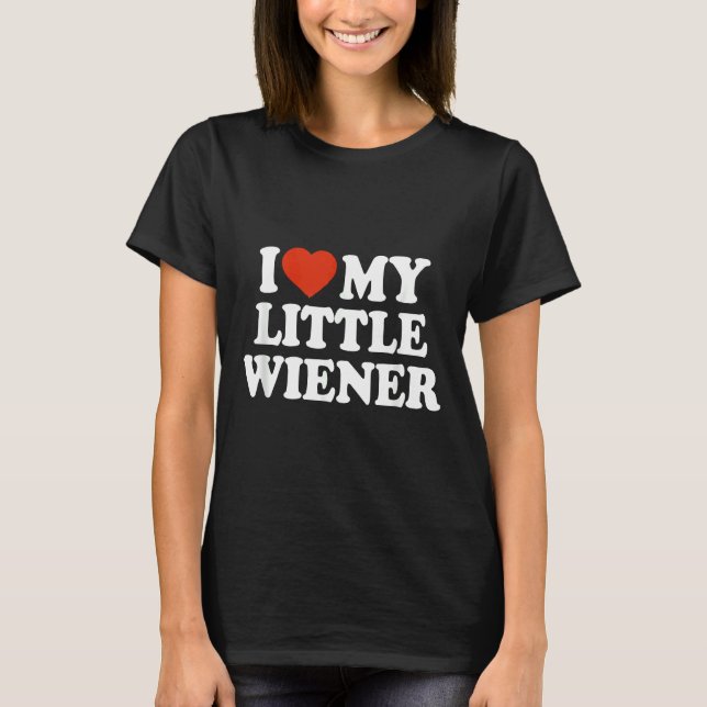 Camiseta Amo Mi Pequeño Viejo Perro Wiener Dachshund (Anverso)