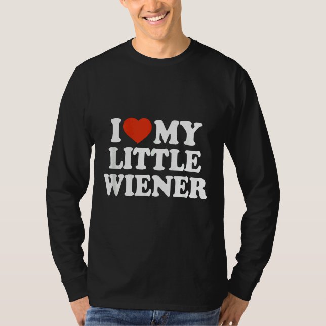 Camiseta Amo Mi Pequeño Viejo Perro Wiener Dachshund (Anverso)