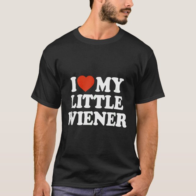 Camiseta Amo Mi Pequeño Viejo Perro Wiener Dachshund (Anverso)