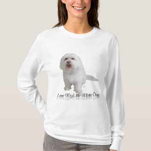 Camiseta Amo Mi Perro Blanco Pequeño - Habanés
