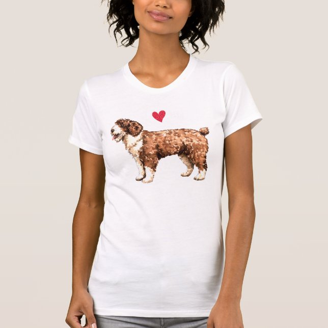 Camiseta Amo mi perro de agua español (Anverso)
