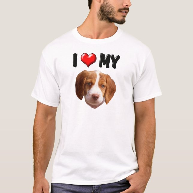 Camiseta Amo mi perro de aguas de Bretaña (Anverso)