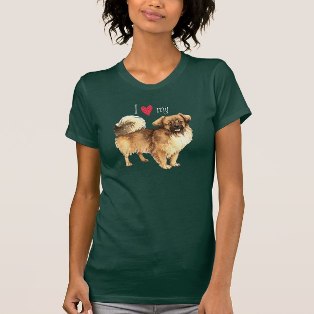 Camiseta Amo mi perro de aguas tibetano (Anverso)