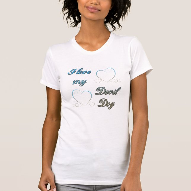 Camiseta Amo mi perro de diablo (Anverso)