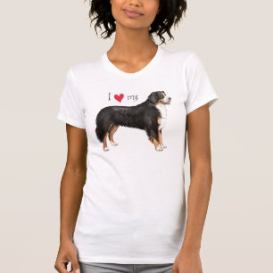 Camiseta Amo mi perro de montaña de Bernese