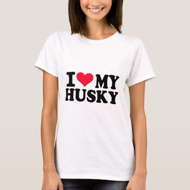 Camiseta Amo mi perro esquimal (Anverso)