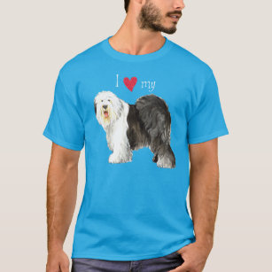 Remera de Perro Viejo Pastor Ingles Old English Sheepdog Bobtail