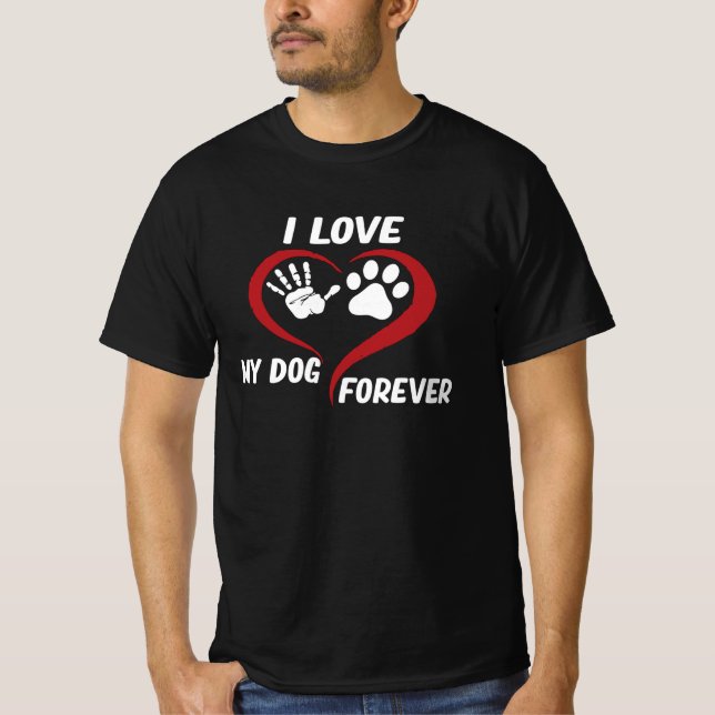 Camiseta Amo mi perro T-Shirt (Anverso)