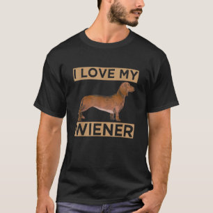Camiseta Amo mi perro vienés Dachshund Weiner para los dueñ