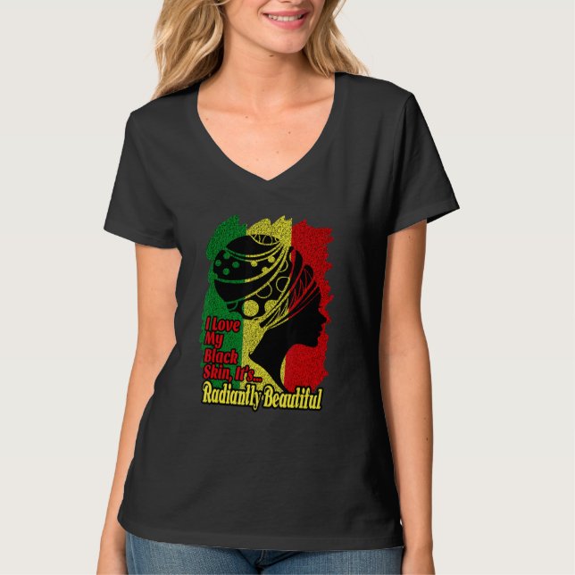 Camiseta Amo mi piel negra Mes de historia afro Mela (Anverso)