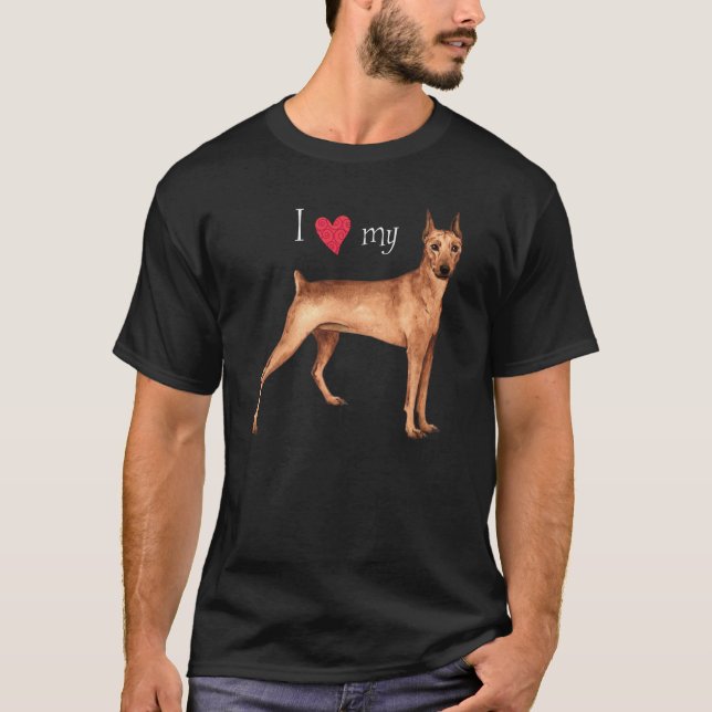 Camiseta Amo mi Pinscher alemán (Anverso)