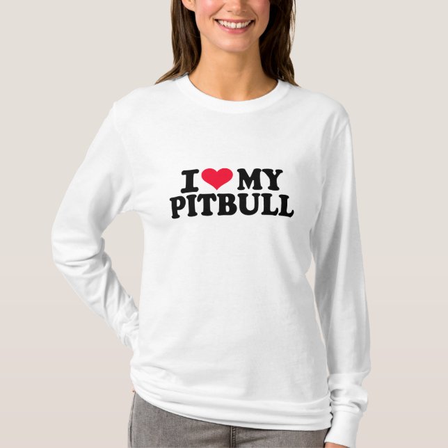 Camiseta Amo mi Pitbull (Anverso)