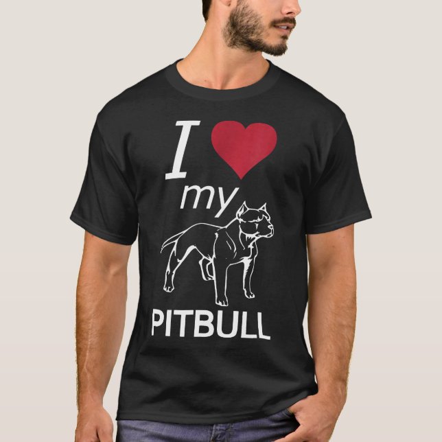Camiseta Amo Mi Pitbull (Anverso)