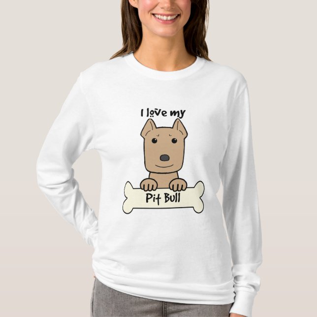 Camiseta Amo mi Pitbull (Anverso)