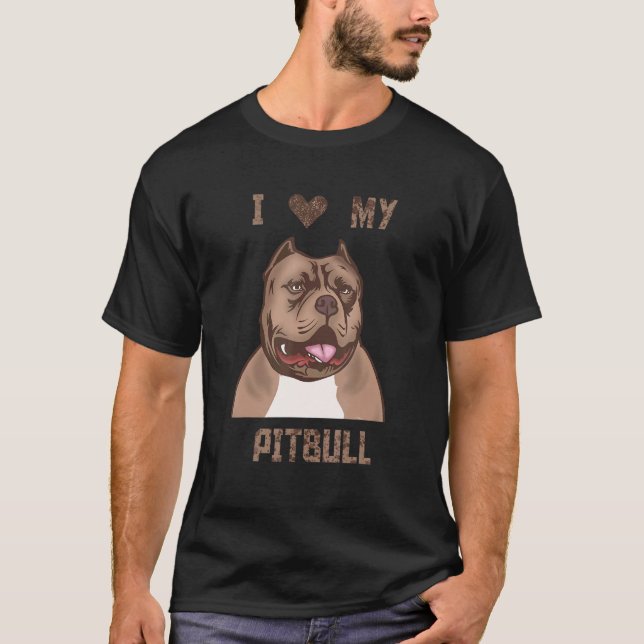 Camiseta Amo Mi Pitbull (Anverso)