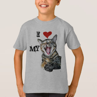 Camiseta Amo mi plantilla del personalizable del gato