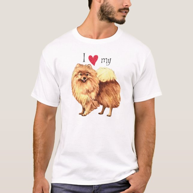 Camiseta Amo mi Pomeranian (Anverso)