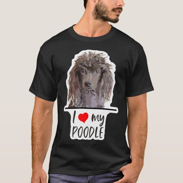 Camiseta Amo mi Poodle (Anverso)
