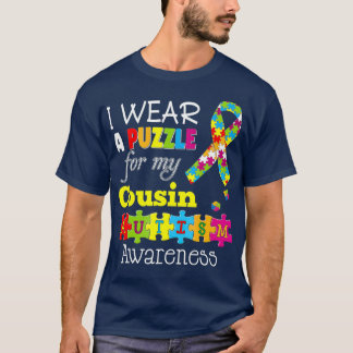 Camiseta Amo Mi Primo Autista Día de Conciencia sobre el Au